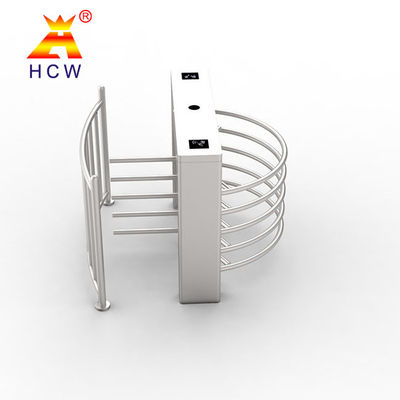 Swiping Card Half Height Turnstile SUS304 1.2mm Thickness Electromagnet Control