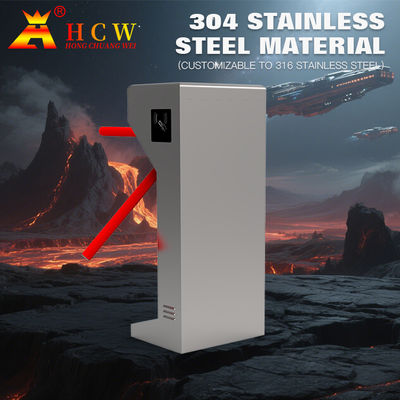 SS304 Electrical Supermarket Security Tripod Turnstile Gate Three Roller Arm