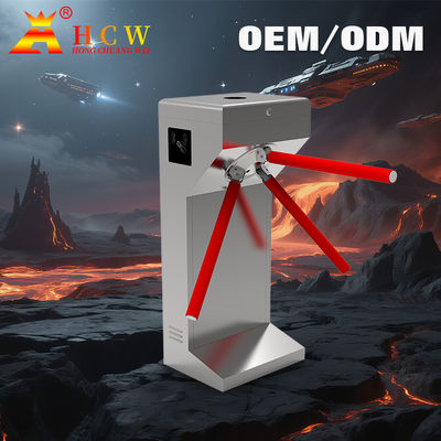 SS304 Electrical Supermarket Security Tripod Turnstile Gate Three Roller Arm