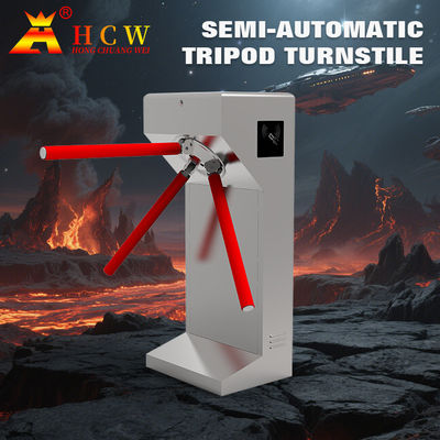 SS304 Electrical Supermarket Security Tripod Turnstile Gate Three Roller Arm