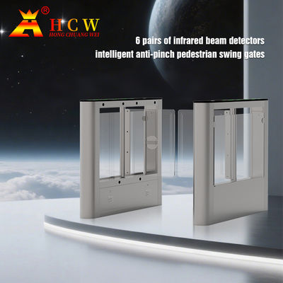 HCW Stainless Steel Turnstiles Swing Barrier Gate Access Control Systems Facial Recognition Turnstile