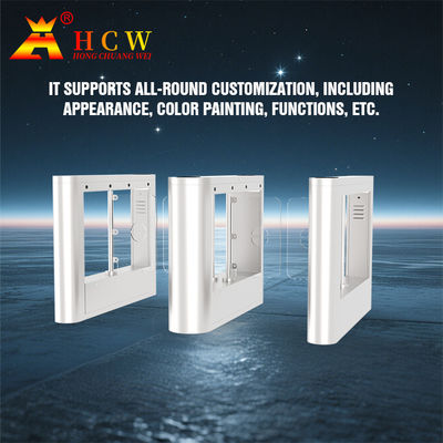 AC220V Pedestrian Channel Swing Gate 304 Stainless Steel, IP42 Waterproof, Suitable for Outdoor Use