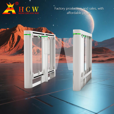 Hcw Automatic Turnstile Gate Led Indicator Anti Smashing Ss304 Security Induction Channel 40w