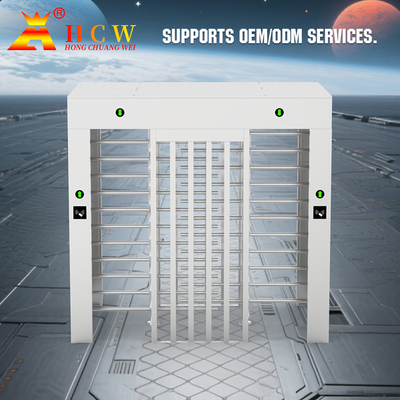 AC220-240V Full Height Security Turnstile OR code Revolving Entrance Gate
