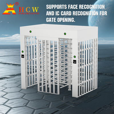 AC220-240V Full Height Security Turnstile OR code Revolving Entrance Gate