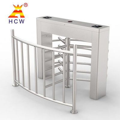 Swiping Card Half Height Turnstile SUS304 1.2mm Thickness Electromagnet Control