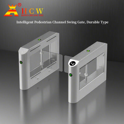 Portillons automatiques de contrôle d'accès HCW Quality IP 42 avec moteur CC, étanches et lecteurs de cartes, barrière pivotante