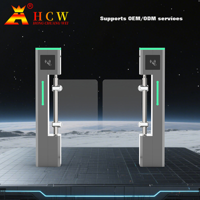 HCW Swing Turnstile Gate With Biometric Speed Barrier Double Channel For Pedestrian Access