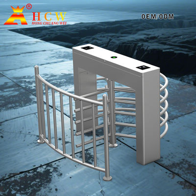 Swiping Card Half Height Turnstile SUS304 1.2mm Thickness Electromagnet Control