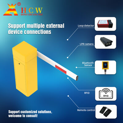 HCW Barrier Turnstile Gate with Customizable 2-6m Arm Cold Rolled Steel Housing and DC Brushless Motor for Secure Access Control