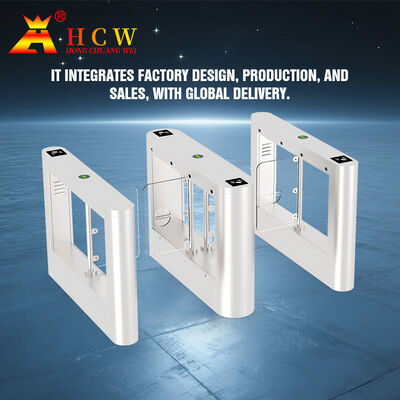 HCW Durable Barrier Turnstile Gate with 910mm Channel Width and 4-Pair Infrared Anti-Tailgating ISO 9001/CE Certified Swing Gate Turnstile