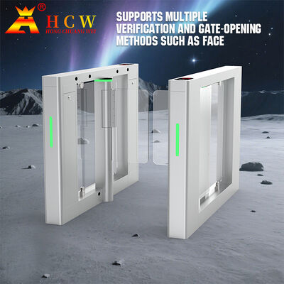 HCW Automatic Swing Barrier Turnstile with 1.0mm Thickness 304 Stainless Steel and 1400*130*965mm Compact Design for Secure Access Control